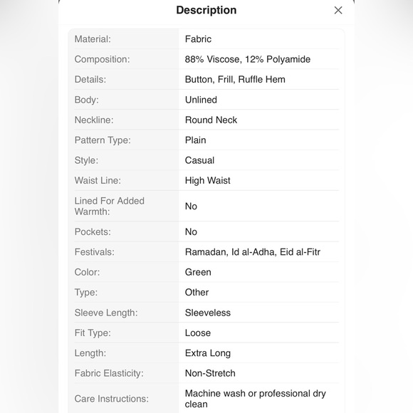 Women’s Green Sleeveless Jumpsuit with Wide legs and elastic waist - Picture 10 of 10